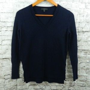 J. Crew Lightweight Navy Blue Wool Sweater Size XS